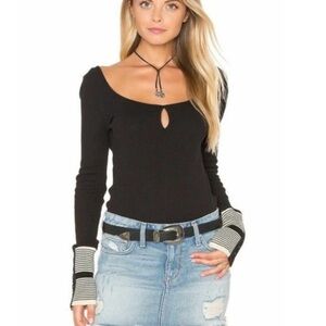 We The Free Mod Ribbed Keyhole Top